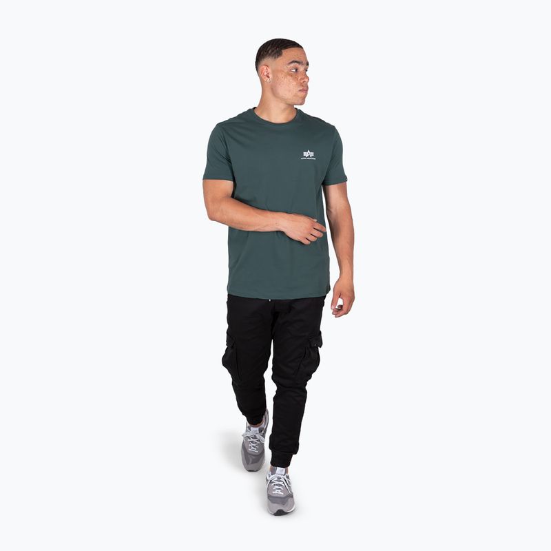 Alpha Industries Basic Small Logo T-shirt da uomo verde navy 2