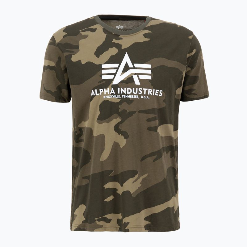 Maglietta Alpha Industries Basic Camo olive camo da uomo