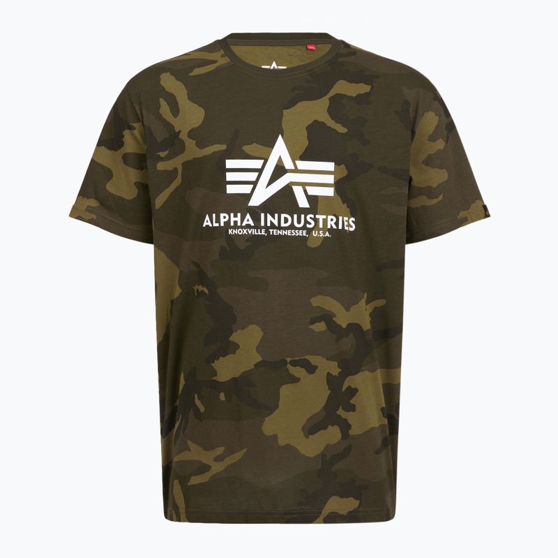 Polo Alpha Industries Basic Camo olive camo da uomo 3