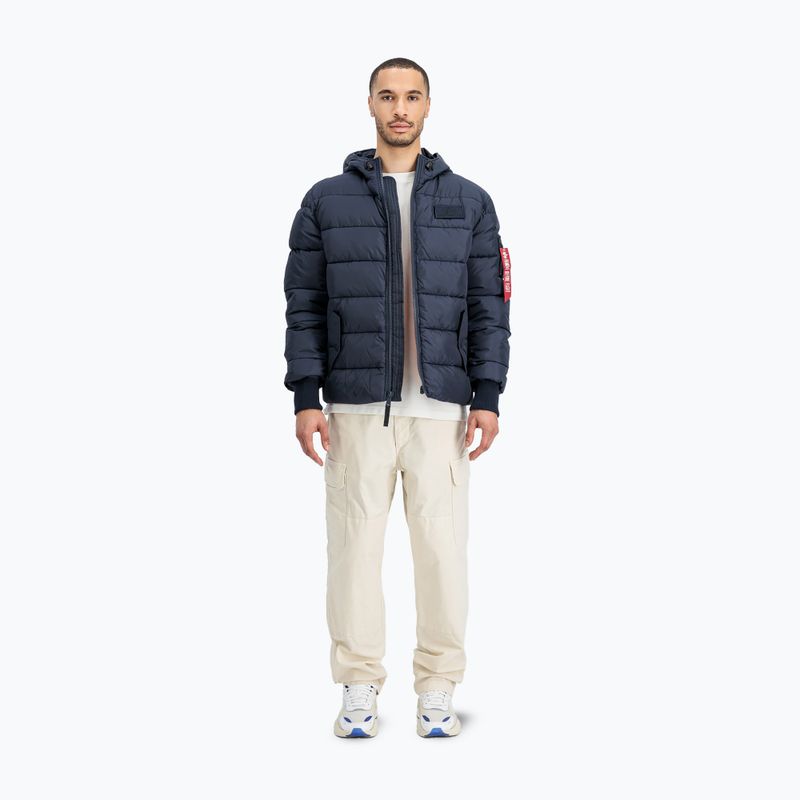 Alpha Industries Uomo Giacca con cappuccio in finto piumino rep.blue 2