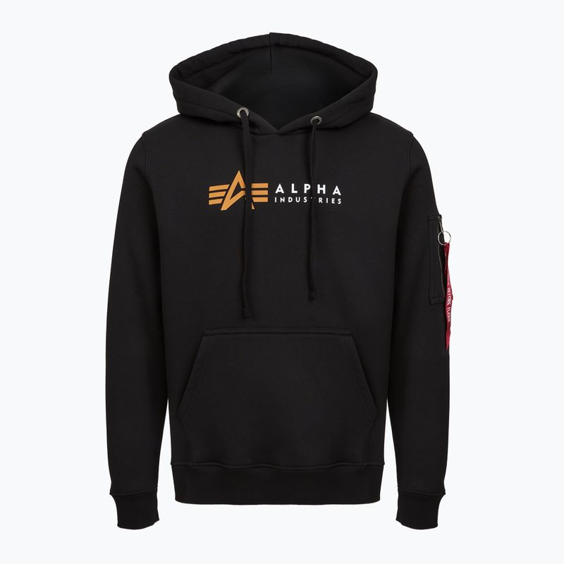 Felpa Alpha Industries da uomo Alpha Label nero