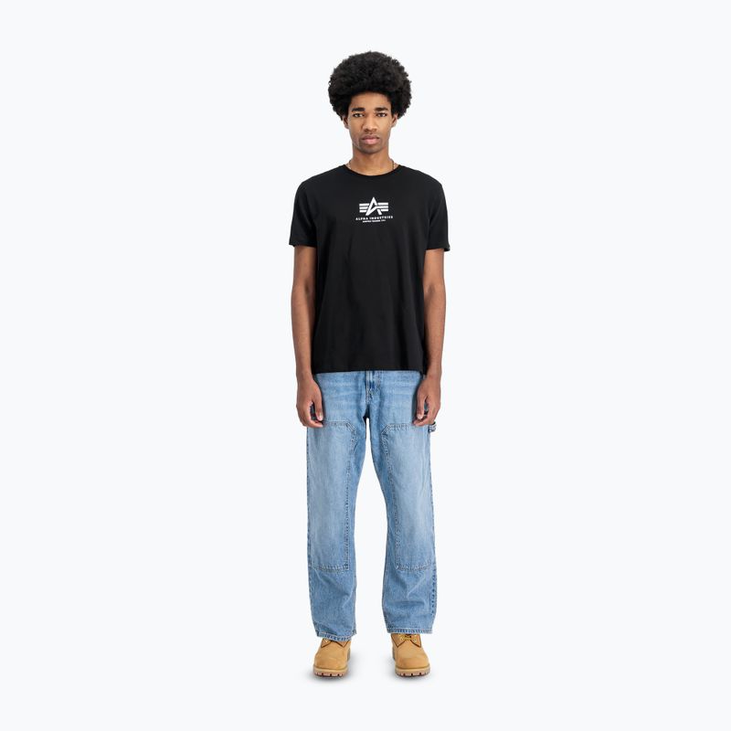 Alpha Industries Basic Mid Logo T-shirt uomo nero 2