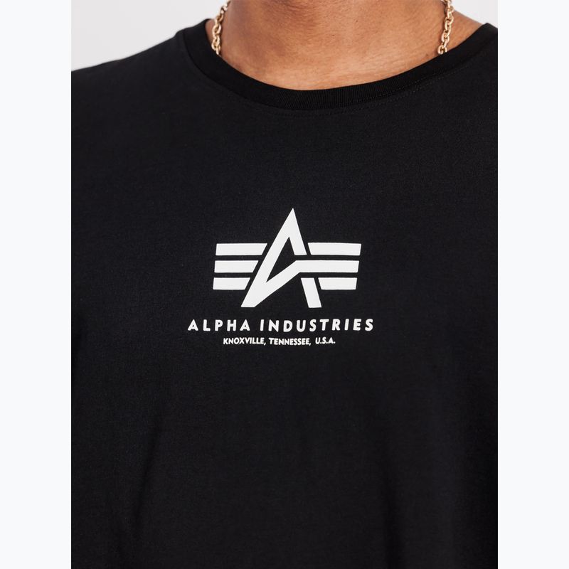 Alpha Industries Basic Mid Logo T-shirt uomo nero 6