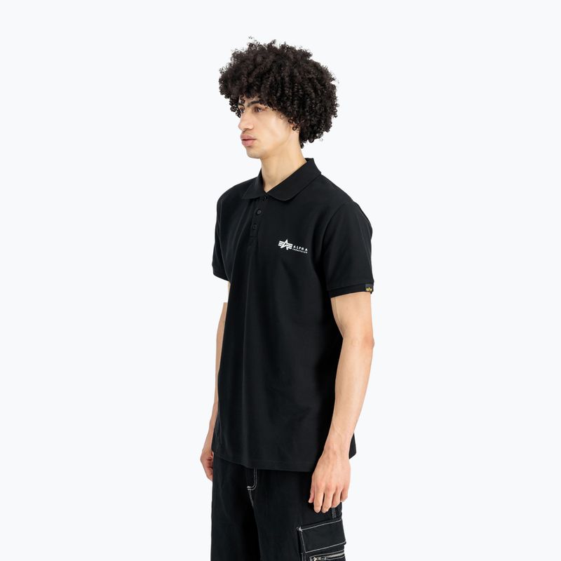Maglietta Alpha Industries Basic Polo Small Logo Uomo nero 4