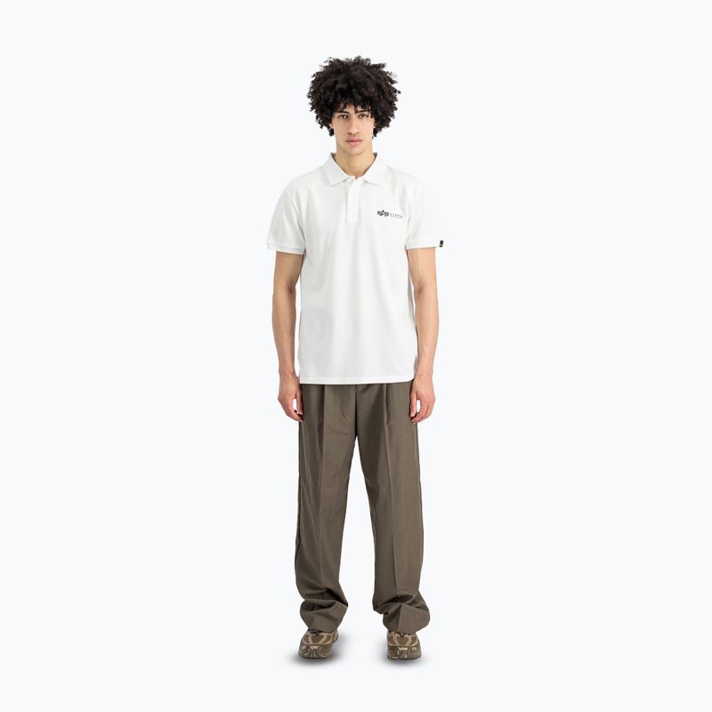 Alpha Industries Basic Polo Small Logo T-shirt bianca da uomo 2
