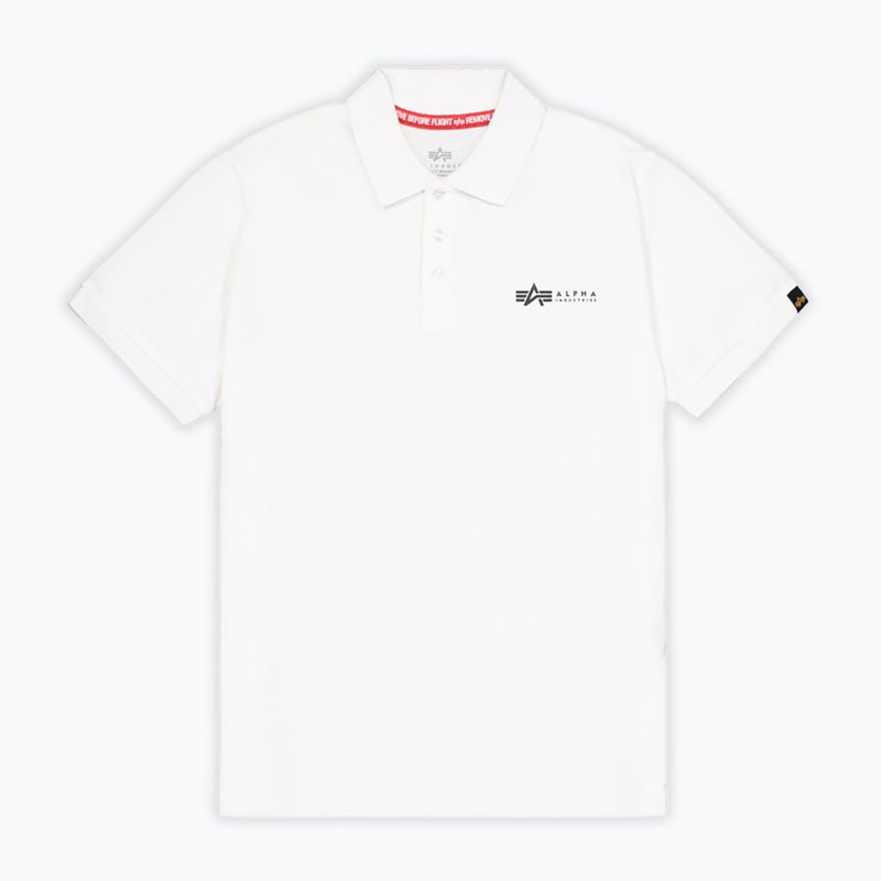 Alpha Industries Basic Polo Small Logo T-shirt bianca da uomo 6