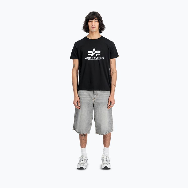 T-shirt Alpha Industries Basic da uomo (2 pezzi) nero 2