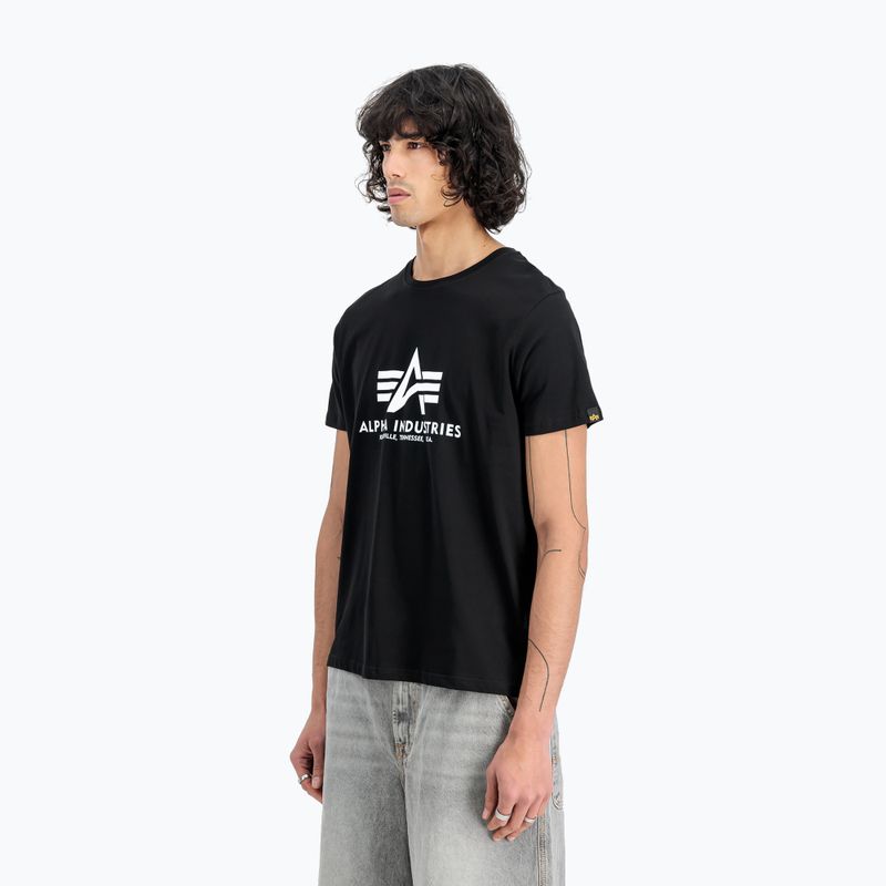 T-shirt Alpha Industries Basic da uomo (2 pezzi) nero 4