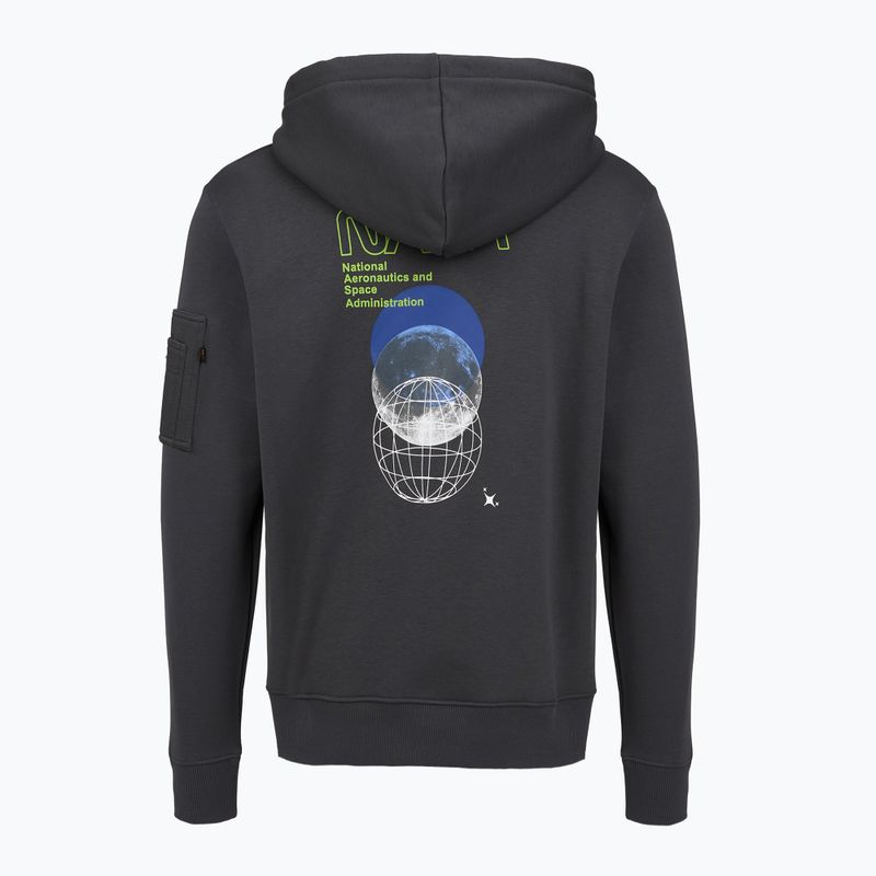 Felpa da uomo vintage grigia Alpha Industries NASA Orbit 2