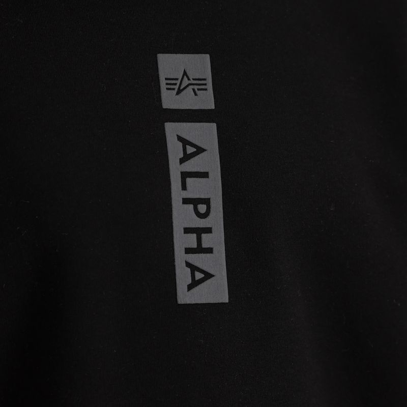 Alpha Industries Uomo Maglione con stampa riflettente nero 6