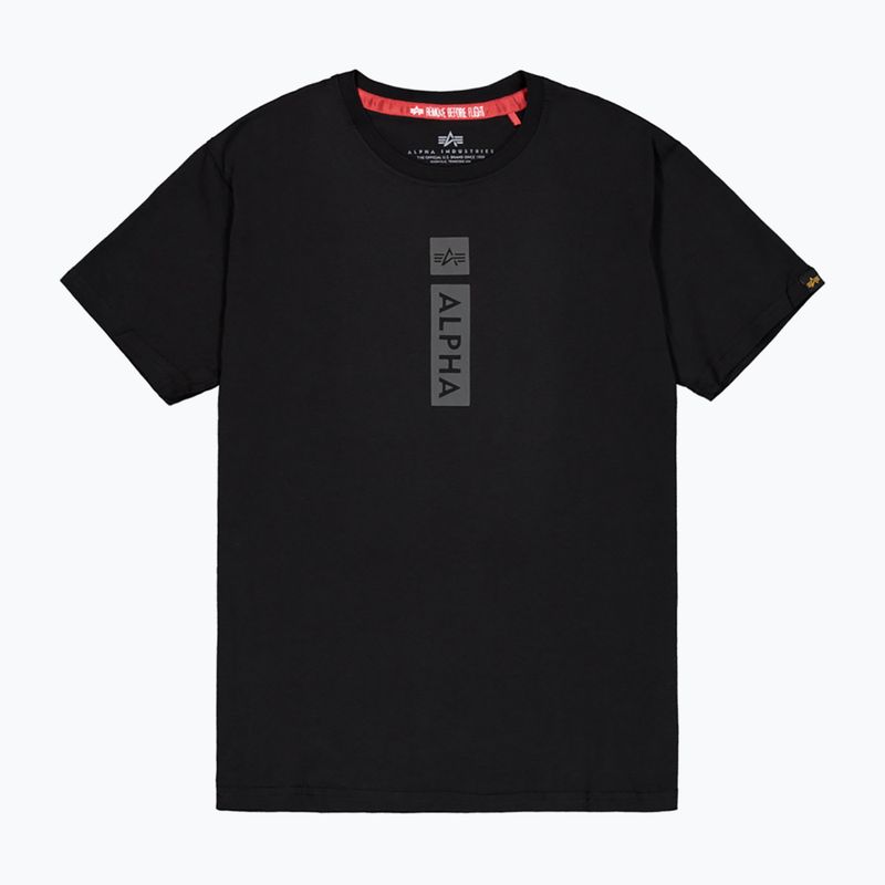 Alpha Industries - T-shirt da uomo con stampa a sbuffo - nero 7