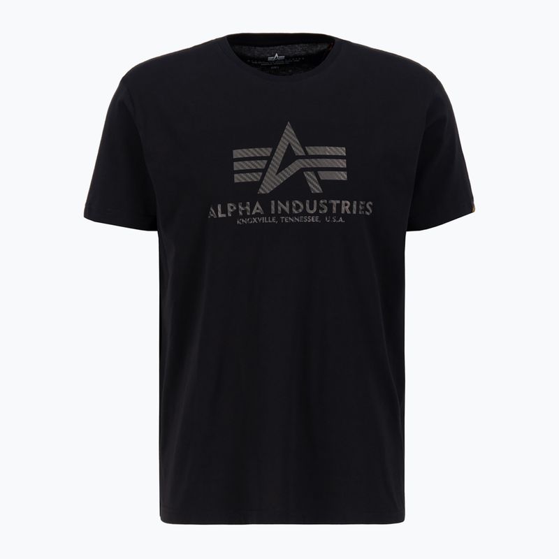 Maglietta Alpha Industries Basic T Carbon nero da uomo