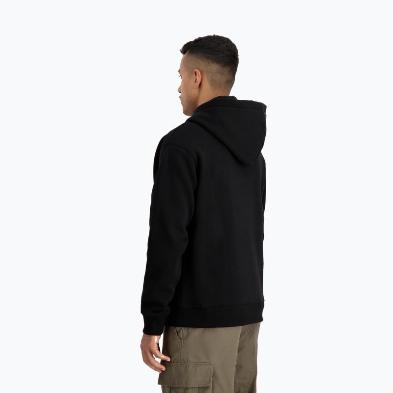Alpha Industries Uomo Felpa con cappuccio Basic TPU nero/cromo 4