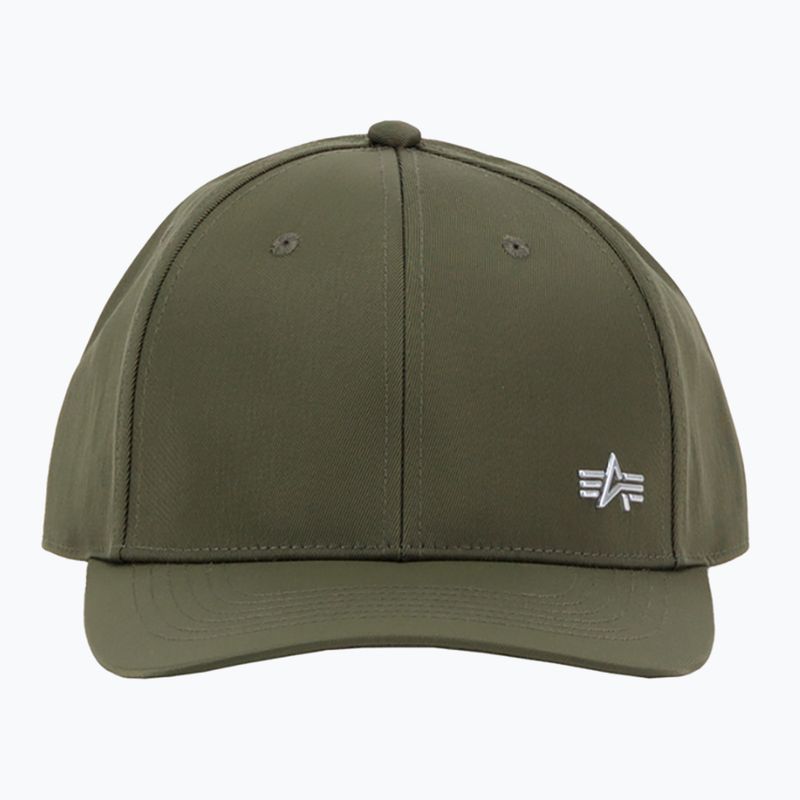 Berretto da baseball Alpha Industries Metal Label da uomo, oliva scura