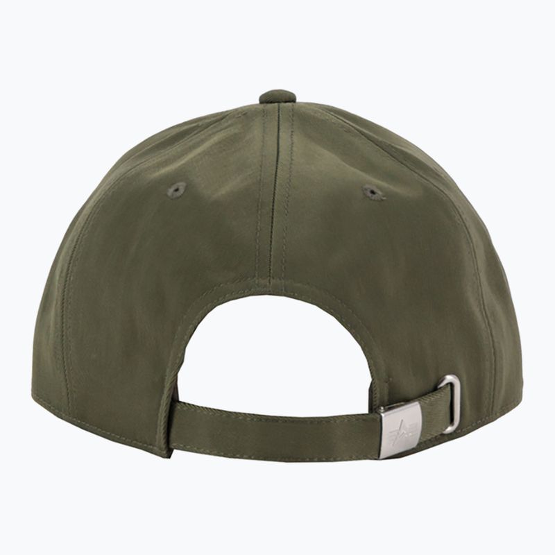 Berretto da baseball Alpha Industries Metal Label da uomo, oliva scura 2