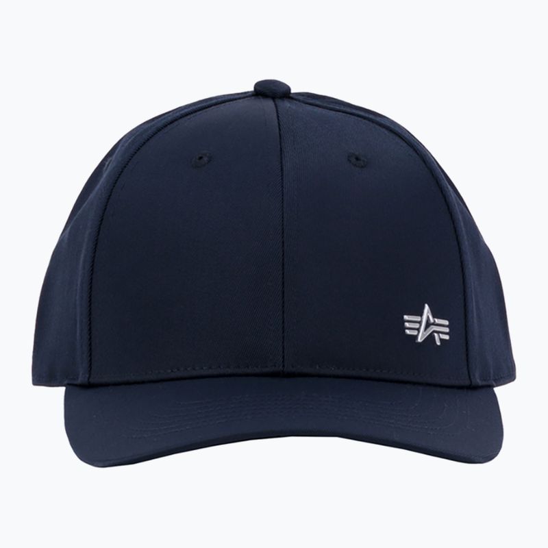 Berretto da baseball Alpha Industries da uomo Metal Label rep blu/cromo