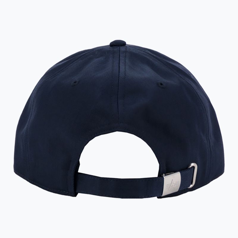 Berretto da baseball Alpha Industries da uomo Metal Label rep blu/cromo 2