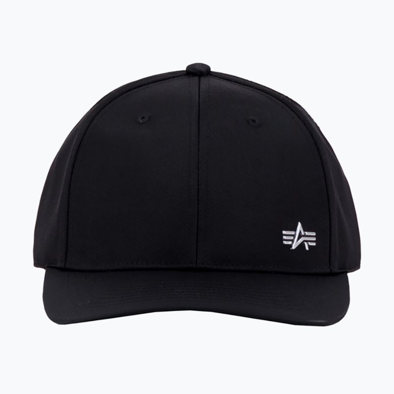 Alpha Industries Metal Label rep cappellino da baseball nero/argento metallizzato