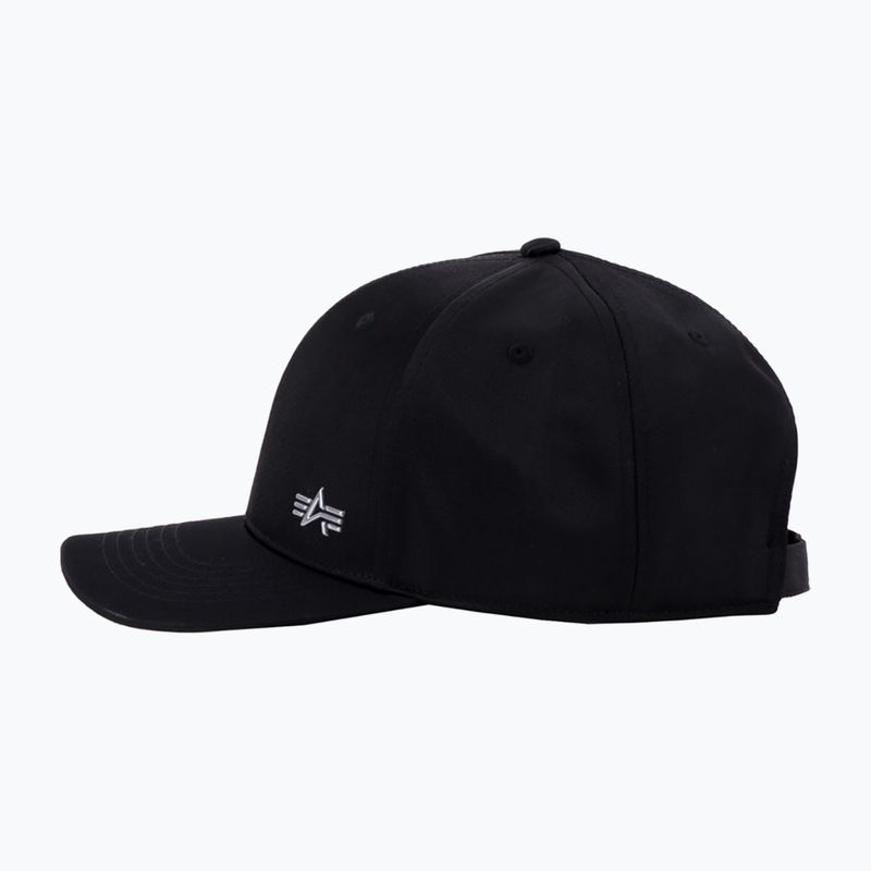 Alpha Industries Metal Label rep cappellino da baseball nero/argento metallizzato 4
