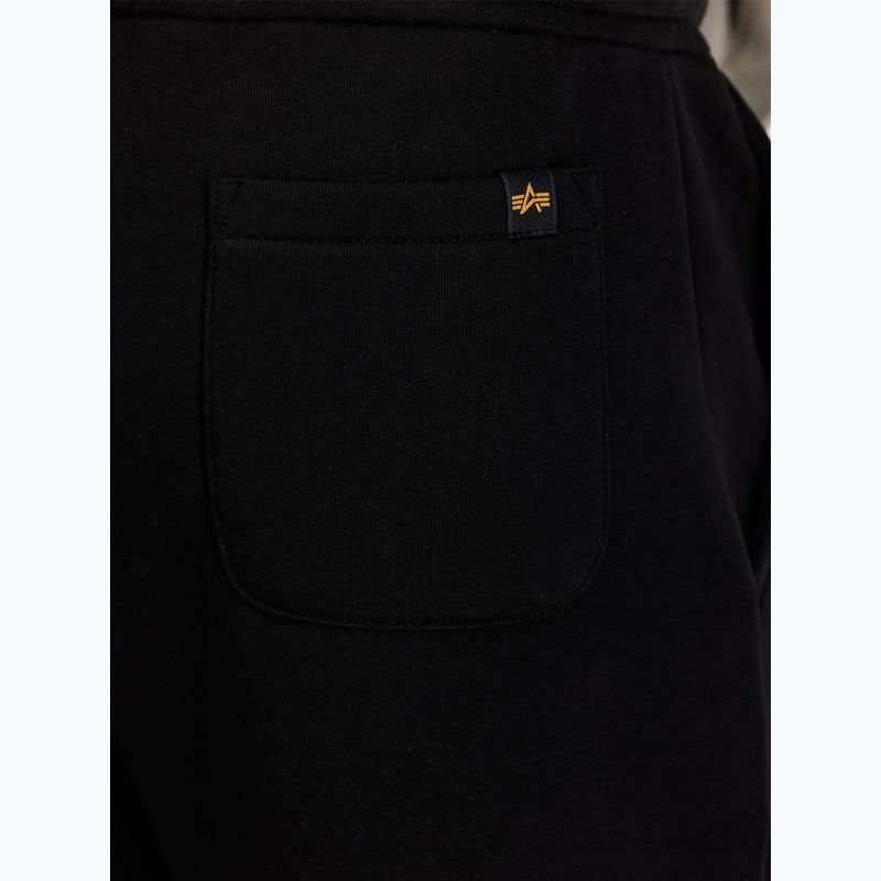 Pantaloncini Alpha Industries Basic Small Logo II da uomo, nero 7