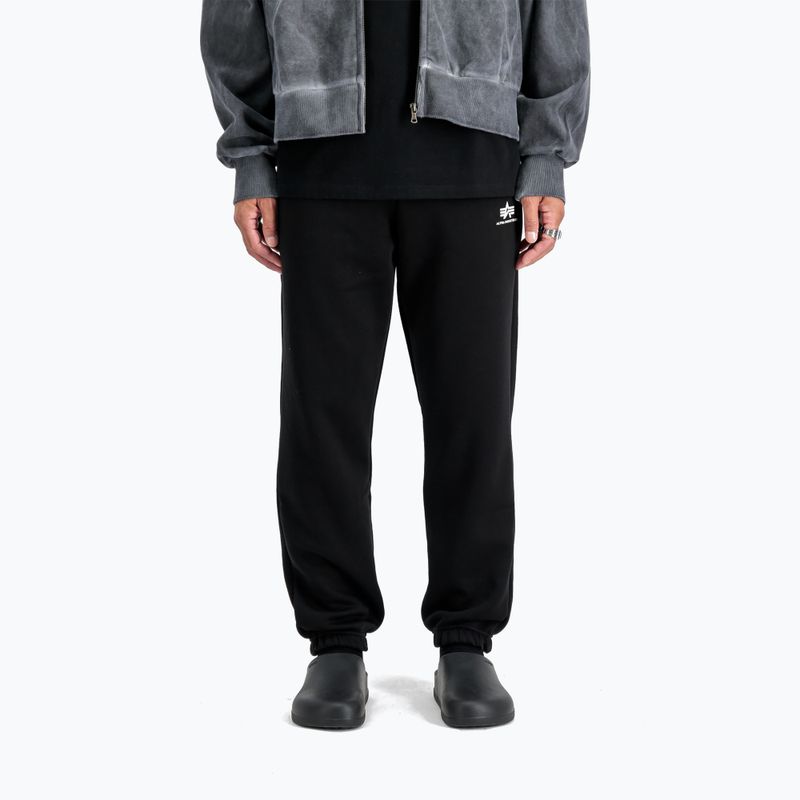 Pantaloni Alpha Industries Basic Small Logo II Jogger da uomo, nero