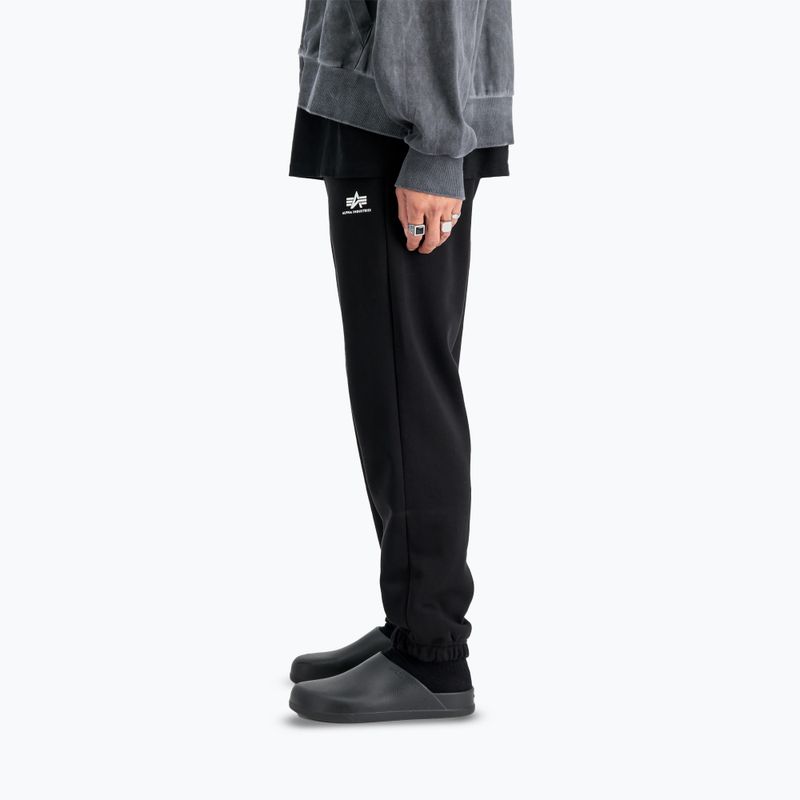 Pantaloni Alpha Industries Basic Small Logo II Jogger da uomo, nero 5