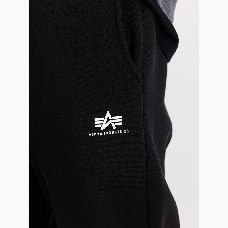 Pantaloni Alpha Industries Basic Small Logo II Jogger da uomo, nero 6