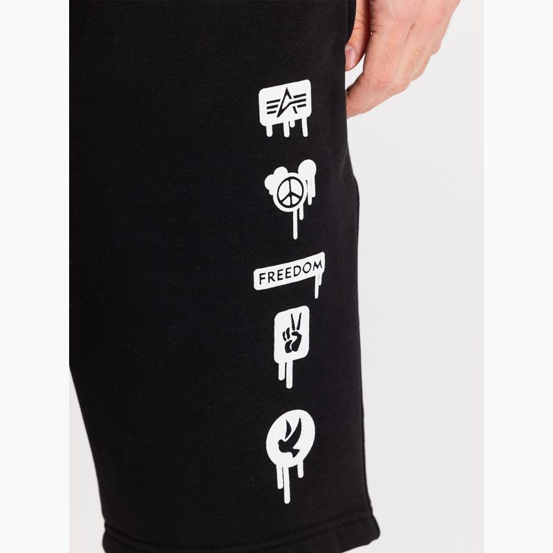 Pantaloncini Alpha Industries Freedom Jogger balck da uomo 5