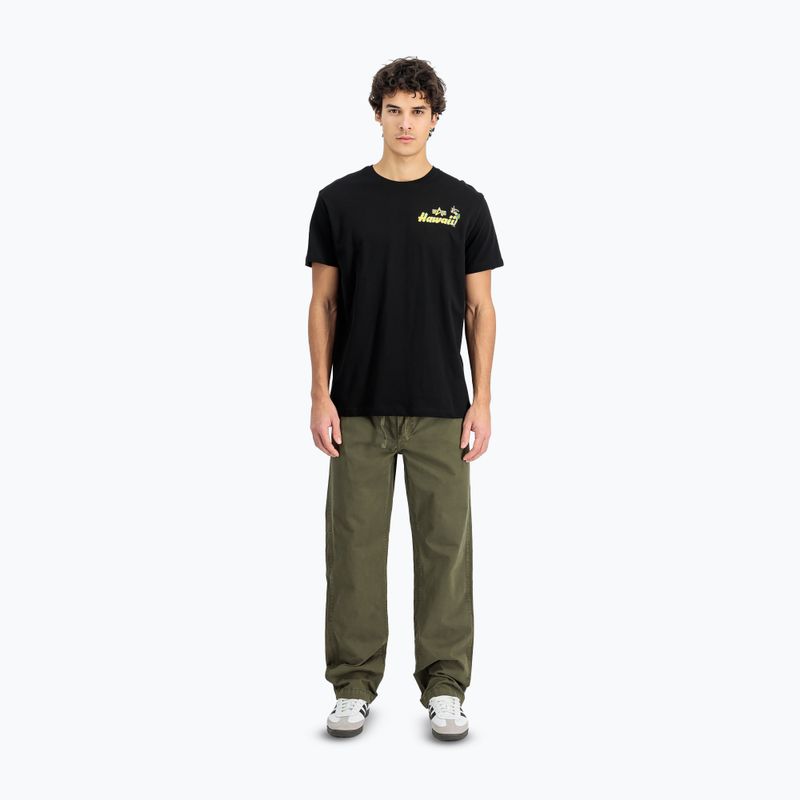 Alpha Industries - T-shirt da uomo con stampa posteriore Pearl Harbor - nero 2