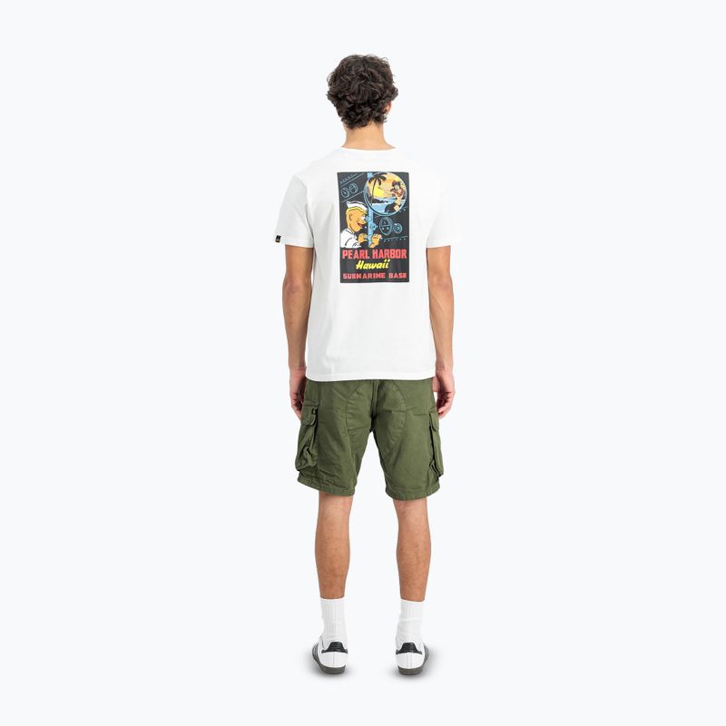Alpha Industries - T-shirt da uomo con stampa posteriore Pearl Harbor - bianco 3