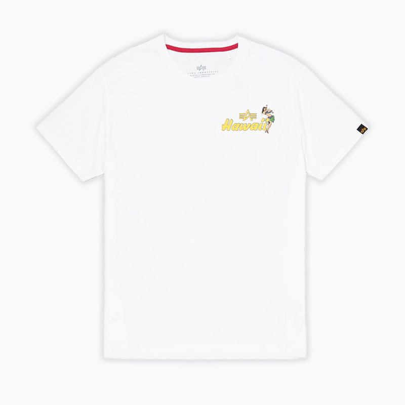 Alpha Industries - T-shirt da uomo con stampa posteriore Pearl Harbor - bianco 5