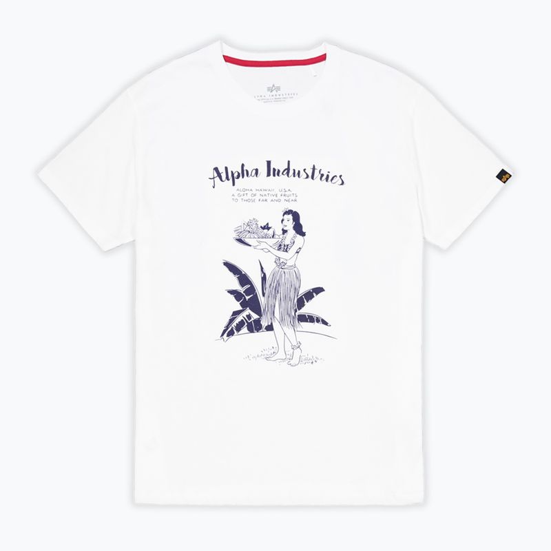 Maglietta Alpha Industries da uomo Hawaii bianco 6