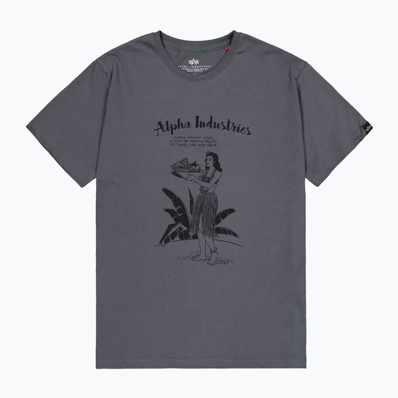 Maglietta Alpha Industries da uomo Hawaii grigio vintage 7