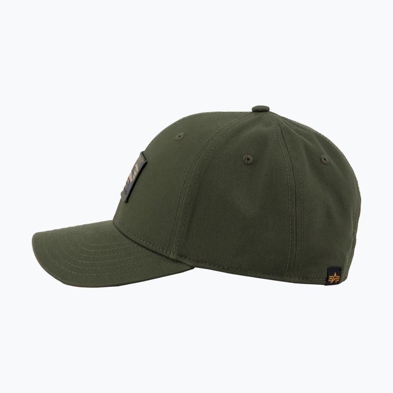 Berretto da baseball Alpha Industries Crew Camo oliva scuro 4
