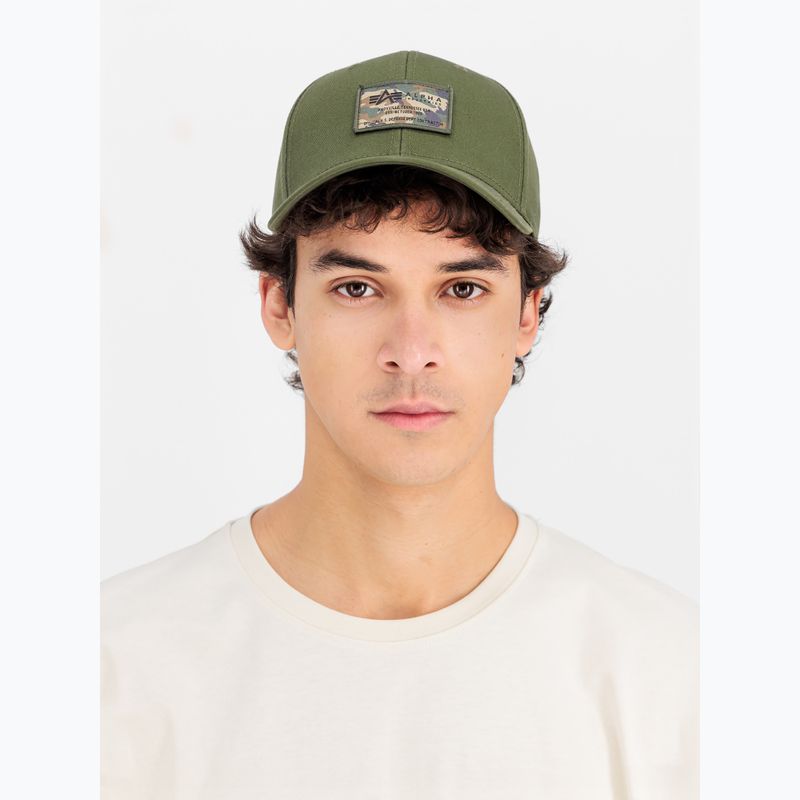 Berretto da baseball Alpha Industries Crew Camo oliva scuro 6
