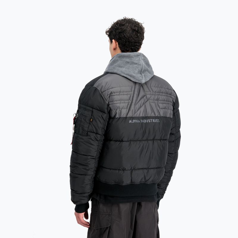 Giacca imbottita da uomo Alpha Industries MA-1 Logo Puffer Bomber black 3