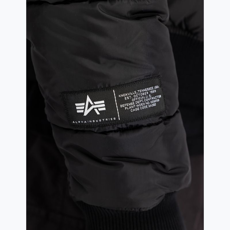 Giacca imbottita da uomo Alpha Industries MA-1 Logo Puffer Bomber black 6