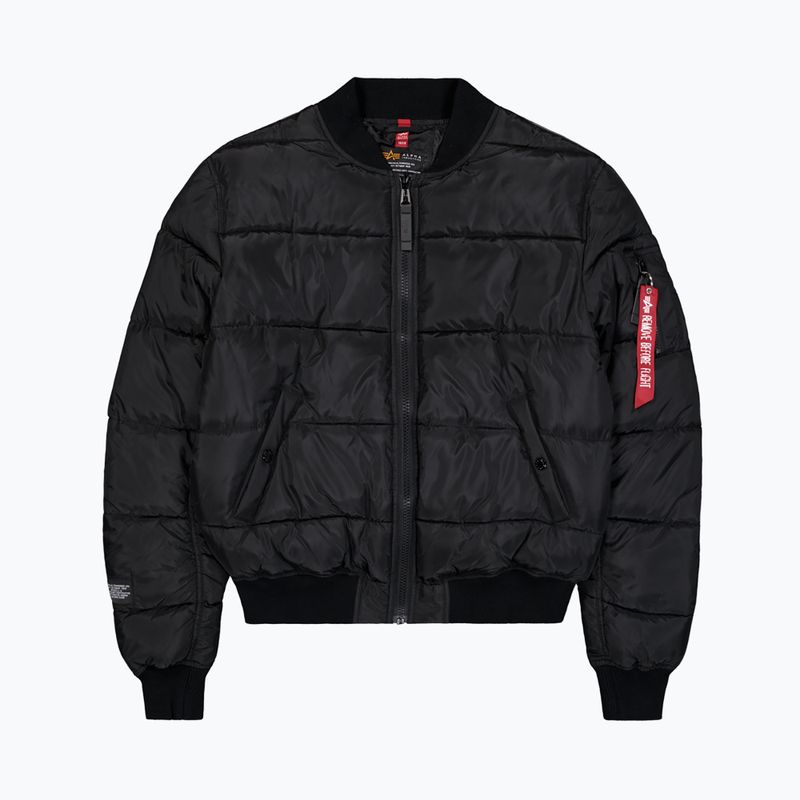 Giacca imbottita da uomo Alpha Industries MA-1 Logo Puffer Bomber black 7