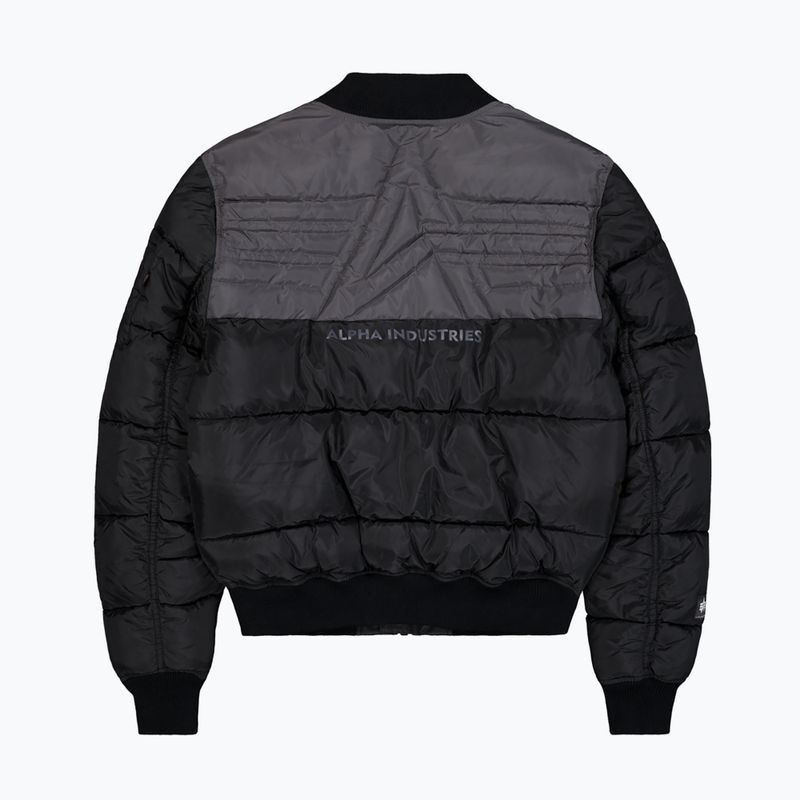 Giacca imbottita da uomo Alpha Industries MA-1 Logo Puffer Bomber black 8
