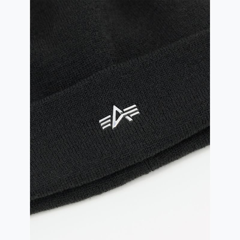 Berretto invernale Alpha Industries Metal Logo Beanie black 3
