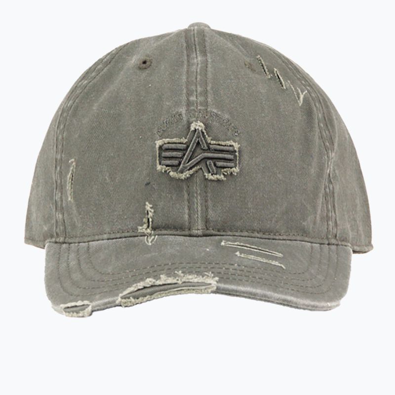 Cappellino con visiera Alpha Industries Acid Logo dark olive