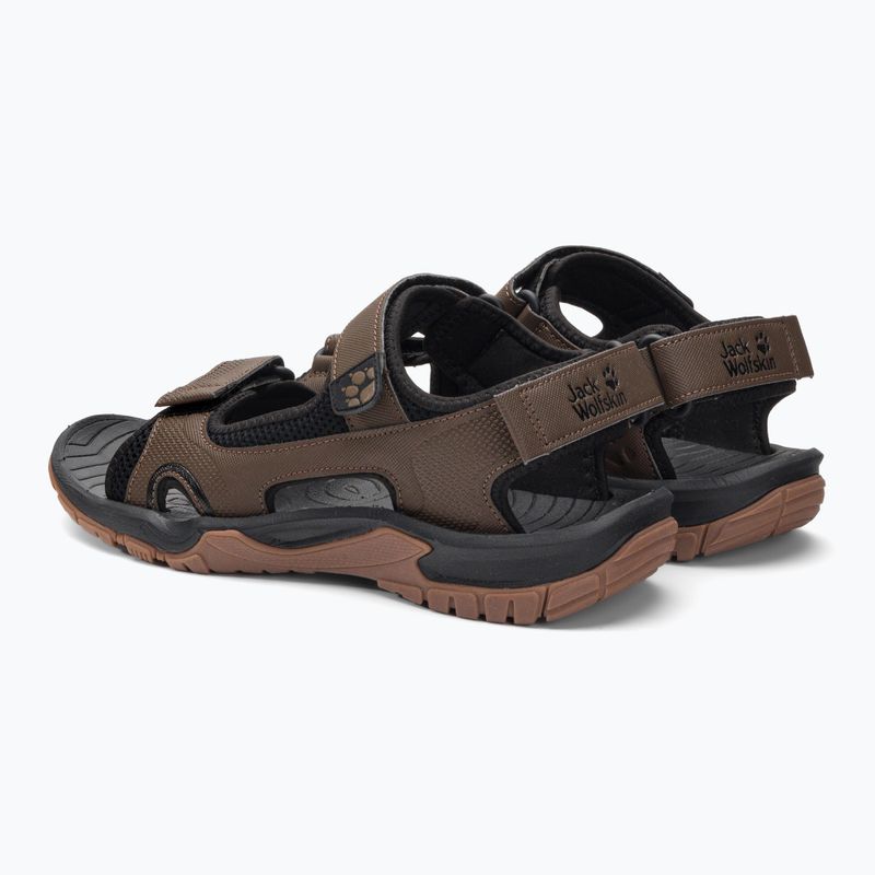 Sandali da trekking da uomo Jack Wolfskin Lakewood Cruise in legno scuro 3