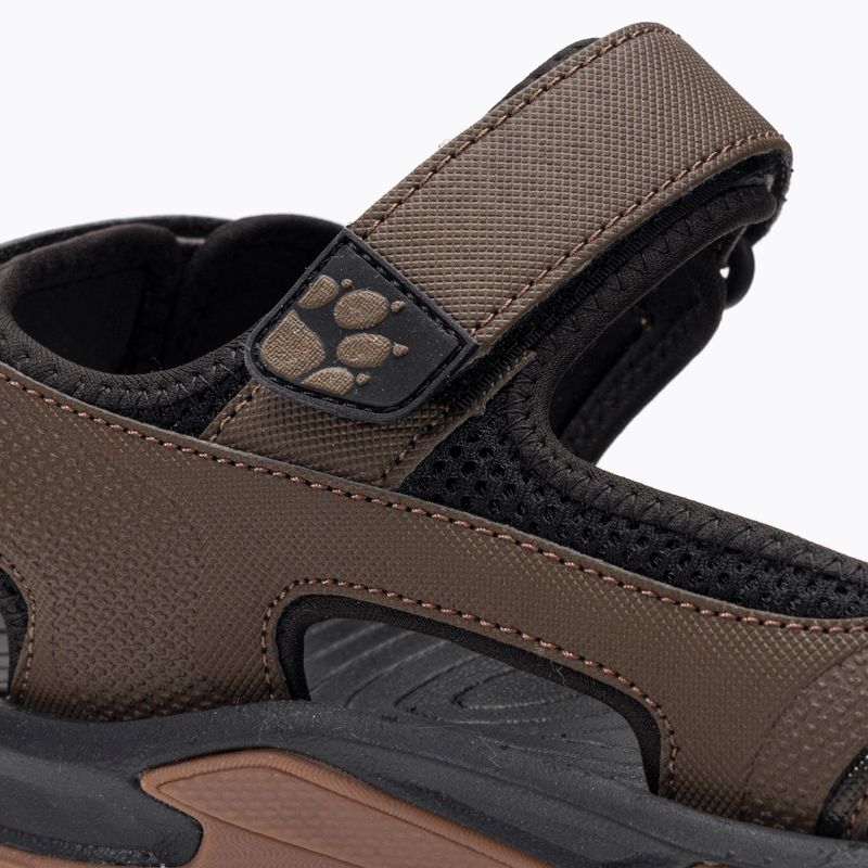 Sandali da trekking da uomo Jack Wolfskin Lakewood Cruise in legno scuro 9