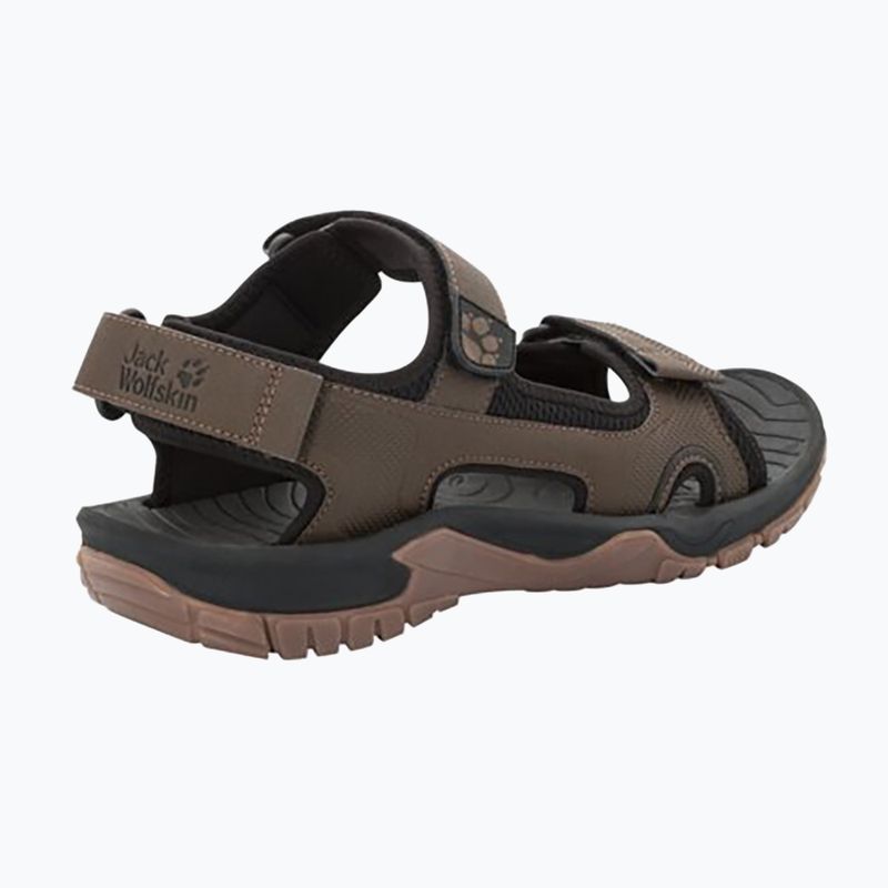 Sandali da trekking da uomo Jack Wolfskin Lakewood Cruise in legno scuro 13