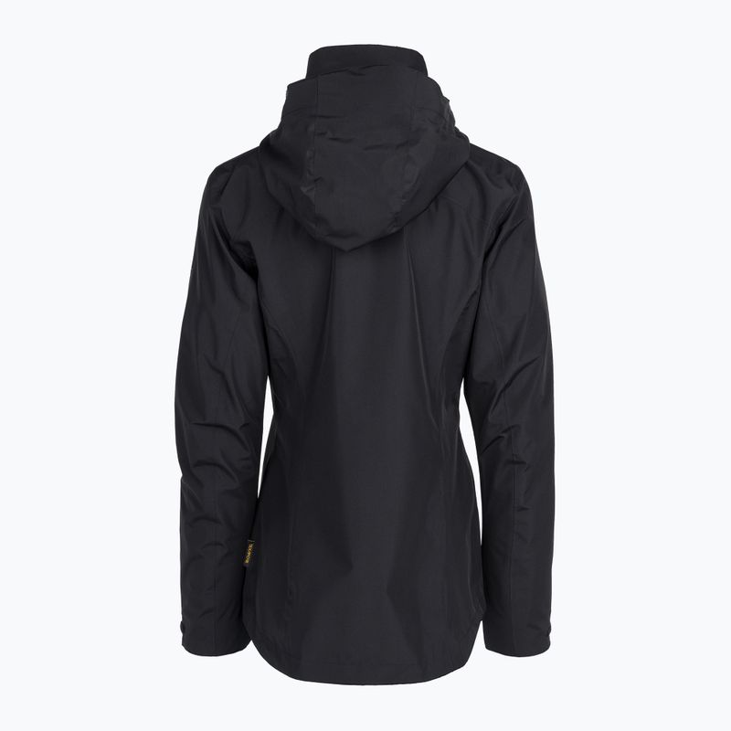 Jack Wolfskin giacca da pioggia da donna Evandale nero 5