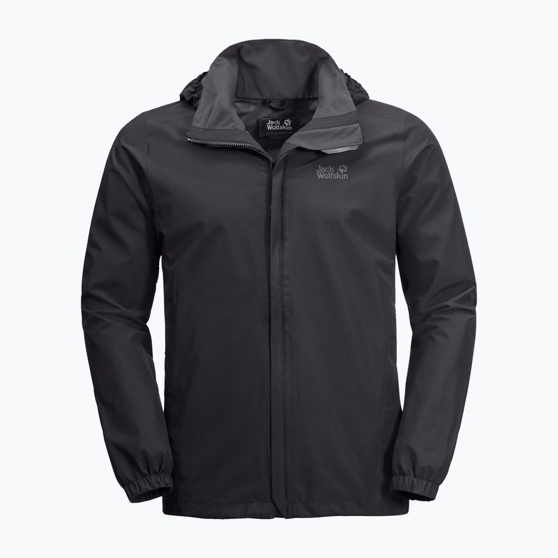 Jack Wolfskin giacca antipioggia Stormy Point uomo nero