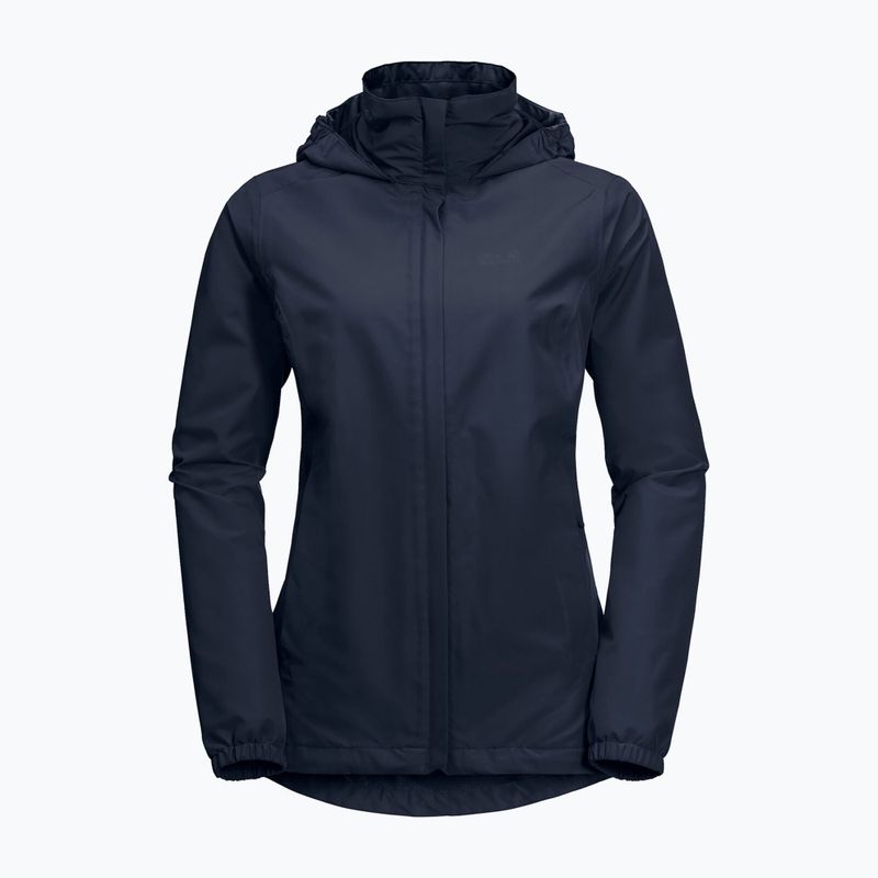 Jack Wolfskin Stormy Point - Giacca da pioggia da donna blu notte 4