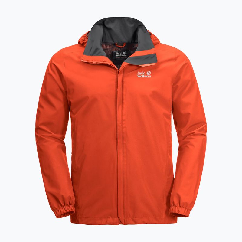 Jack Wolfskin Stormy Point, giacca antipioggia da uomo in rovo selvatico 5