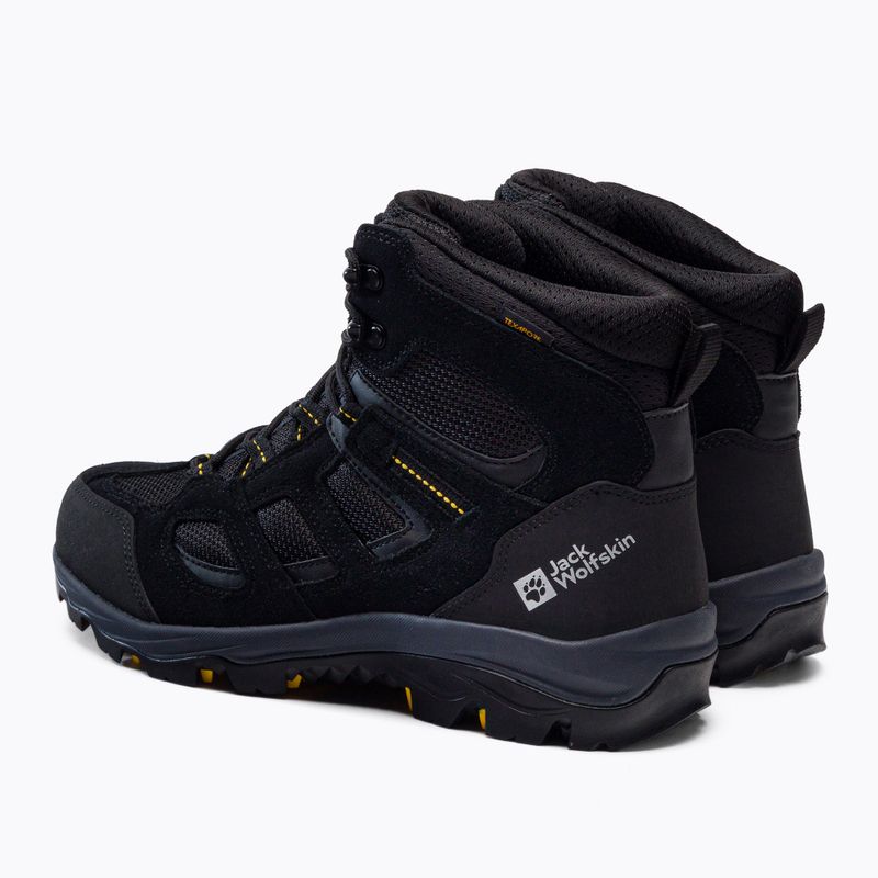 Jack Wolfskin stivali da trekking da uomo Vojo 3 Texapore Mid nero/giallo bordeaux xt 3