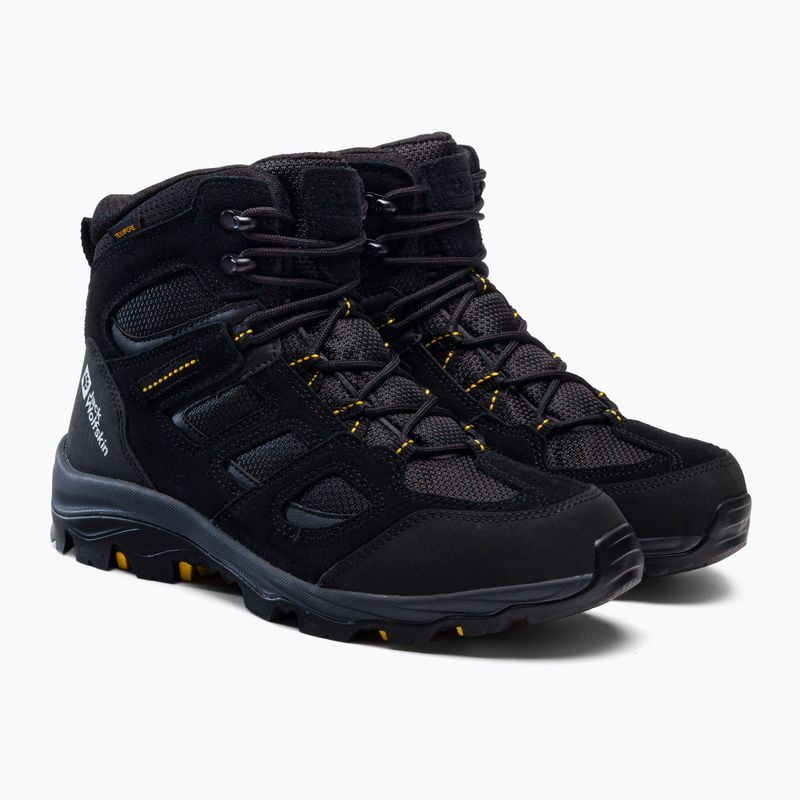 Jack Wolfskin stivali da trekking da uomo Vojo 3 Texapore Mid nero/giallo bordeaux xt 5